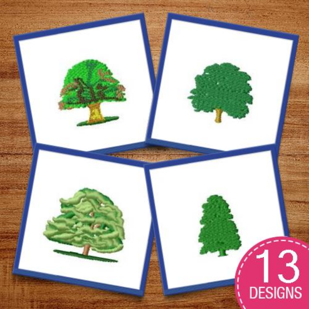 Picture of Trees Embroidery Design Pack