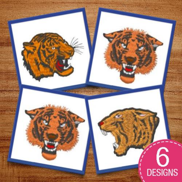 Picture of Tiger Mascots Embroidery Design Pack