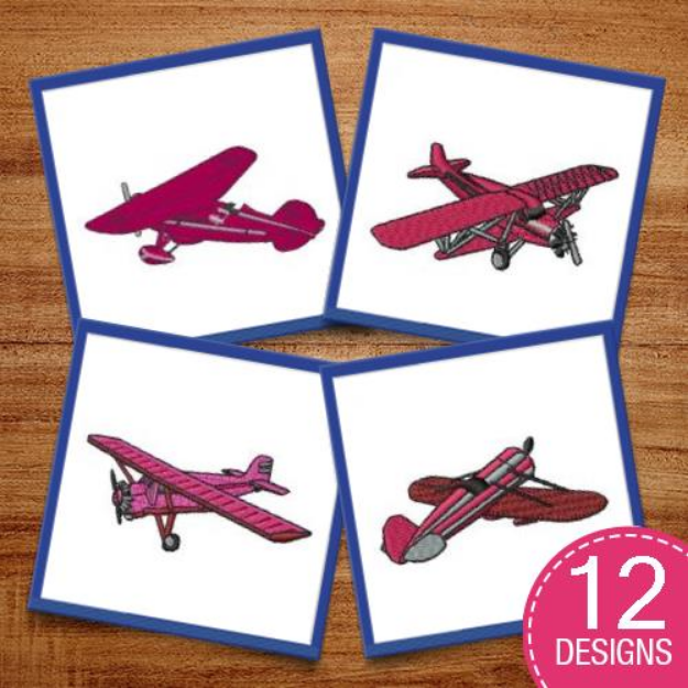 Picture of Planes Embroidery Design Pack