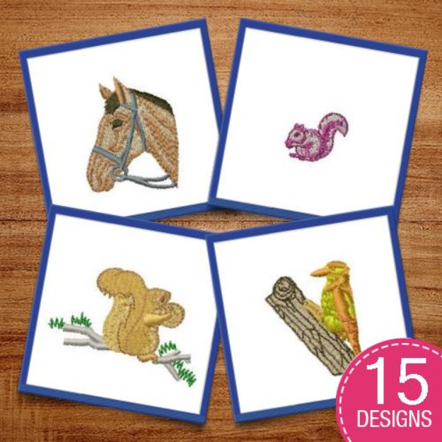 Picture of Animals  Embroidery Design Pack