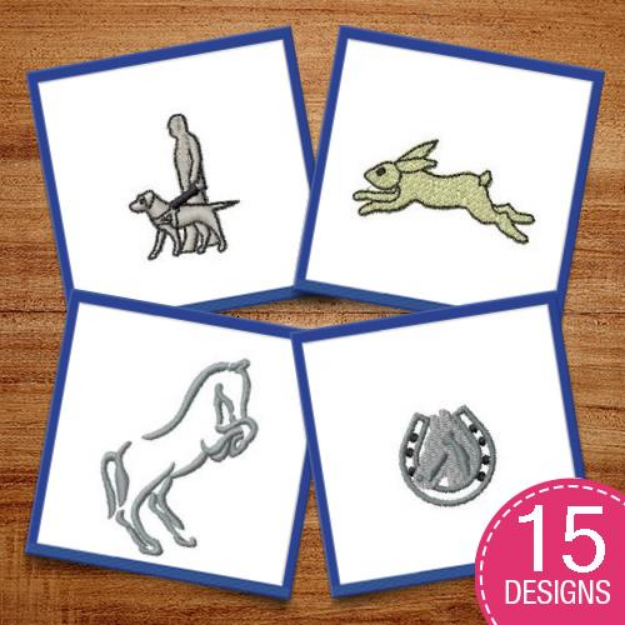 Picture of Animal Fun Embroidery Design Pack