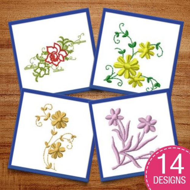 Picture of Delicate Blooms Embroidery Design Pack
