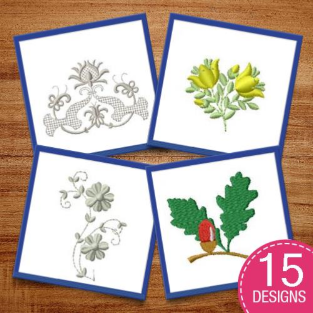 Picture of Flowers  Embroidery Design Pack