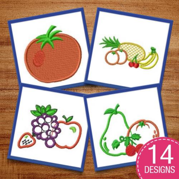 Picture of Fruity Decor Embroidery Design Pack
