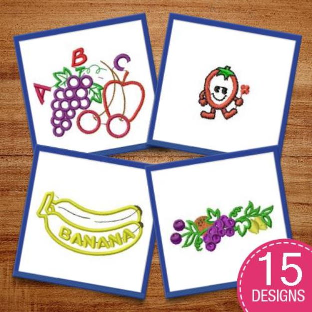 Picture of Fruits Embroidery Design Pack