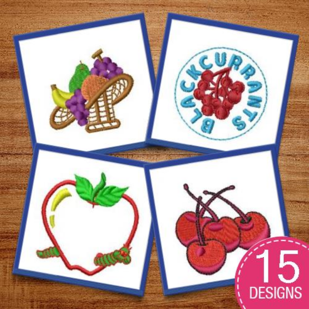 Picture of Delicious Fruits Embroidery Design Pack