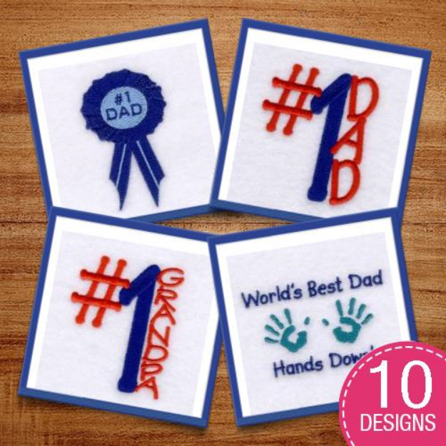 Picture of Fathers Day Embroidery Design Pack