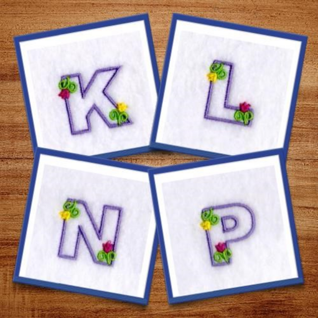 Picture of Tulip Alphabet 2" High Embroidery Design Pack