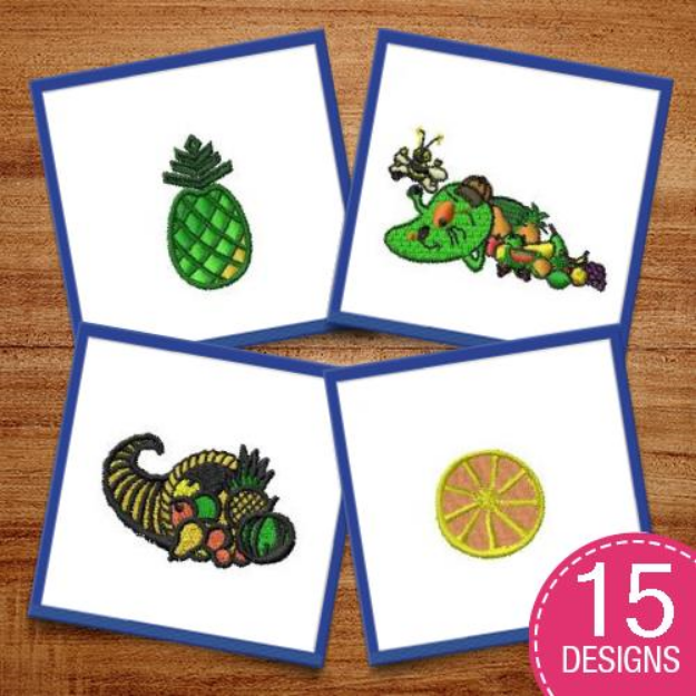 Picture of Delicious Fruits Embroidery Design Pack