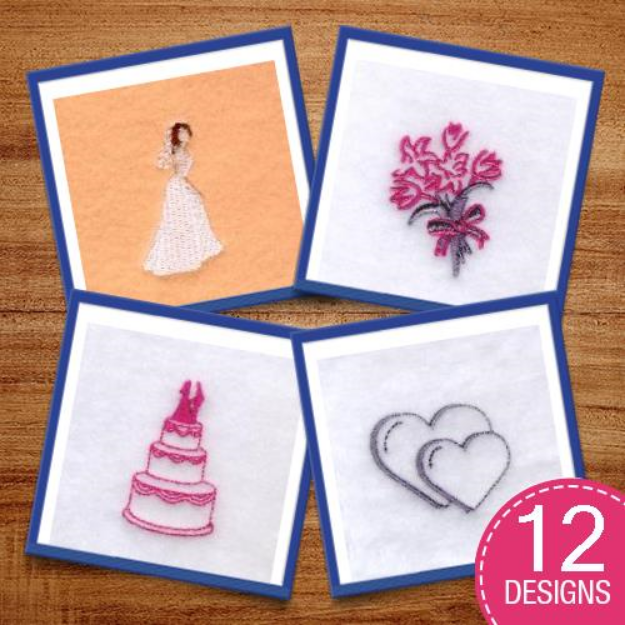 Picture of Wedding Accents Embroidery Design Pack
