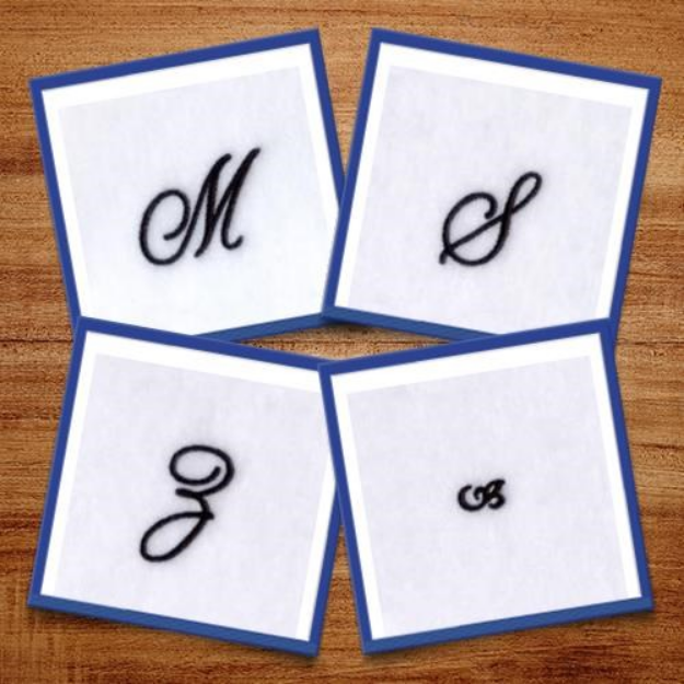 Picture of Script Alphabet 2" High Embroidery Design Pack