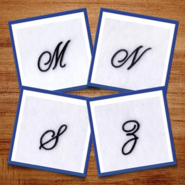 Picture of Script Alphabet 3" High Embroidery Design Pack