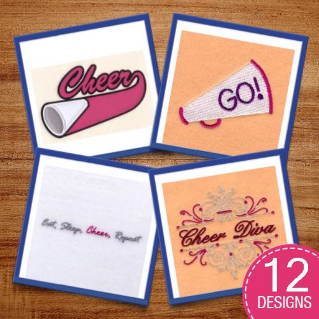 Picture of Cheerleading Embroidery Design Pack