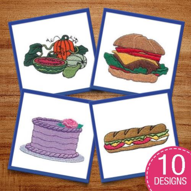 Picture of Food Embroidery Design Pack