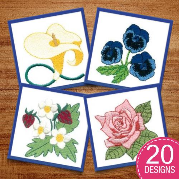 Picture of Floral Embroidery Design Pack