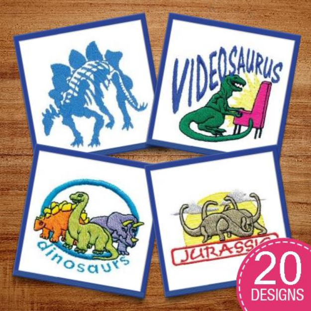 Picture of Dino-mite! Embroidery Design Pack