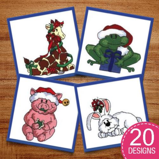 Picture of Christmas Critters Embroidery Design Pack