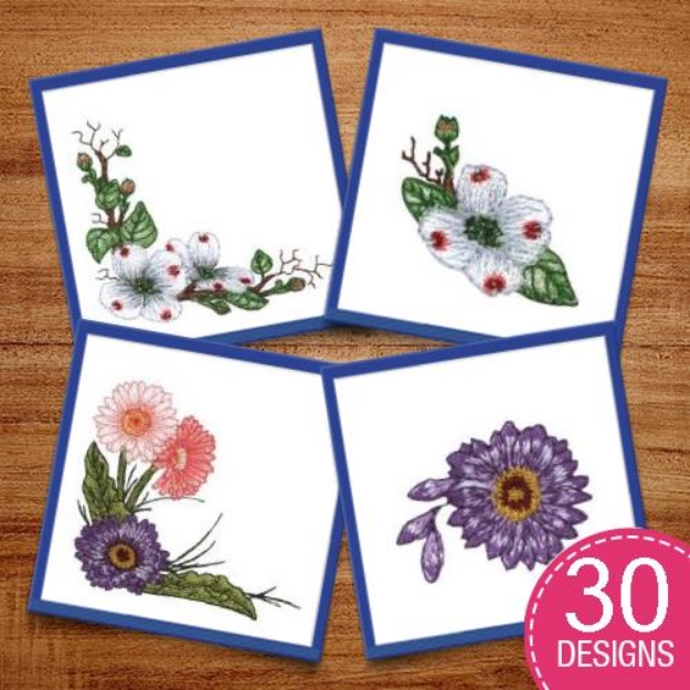 Picture of Floral Borders & Accents Embroidery Design Pack