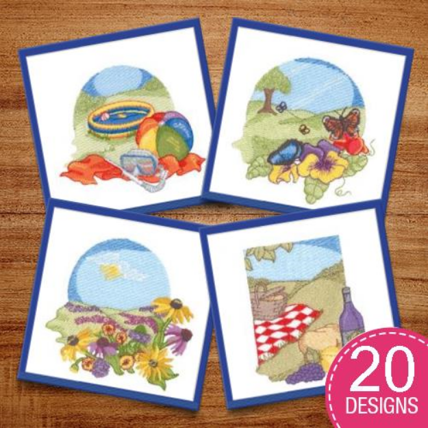 Picture of Summer Scenes Embroidery Design Pack