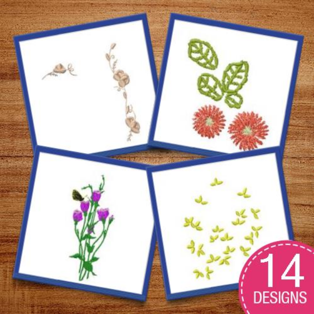 Picture of Flowers Embroidery Design Pack