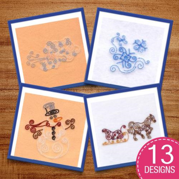 Picture of Winter Swirls Embroidery Design Pack