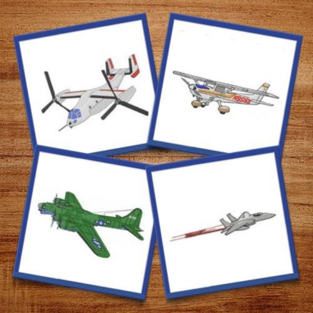 Picture of Planes Embroidery Design Pack