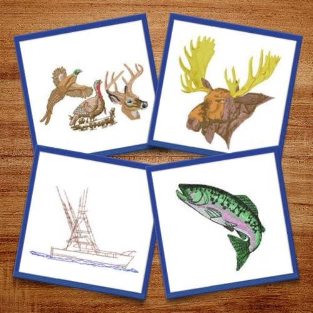 Picture of Hunting & Fishing Embroidery Design Pack
