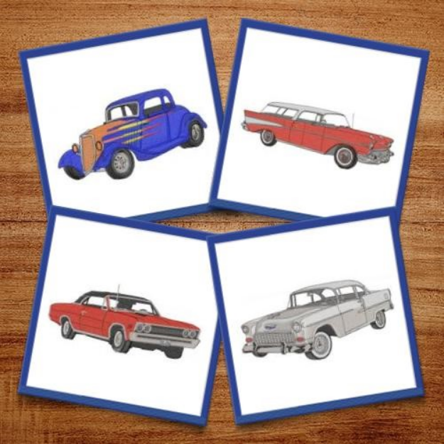 Picture of Classic Cars Embroidery Design Pack