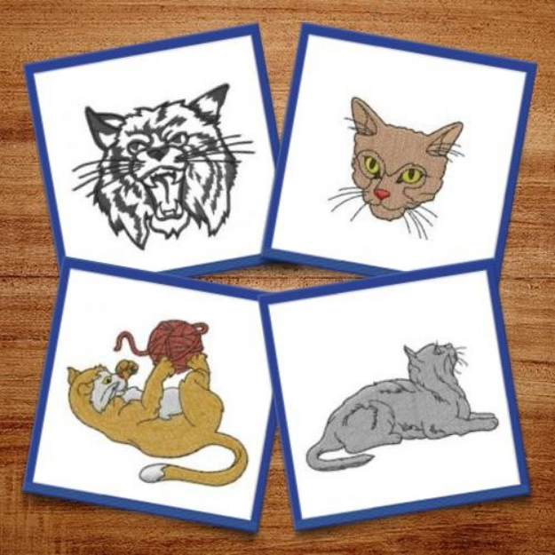 Picture of Cats Embroidery Design Pack