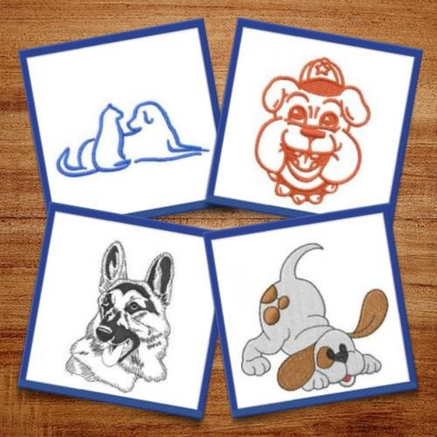 Picture of Dogs Embroidery Design Pack