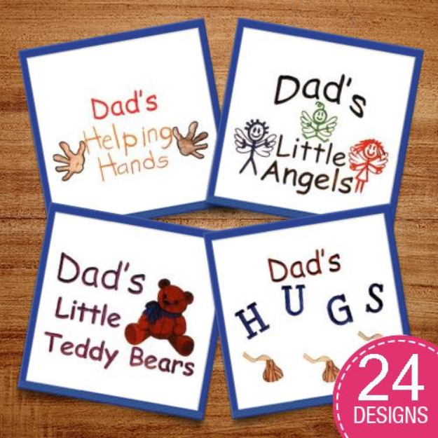 Picture of Dad Embroidery Design Pack