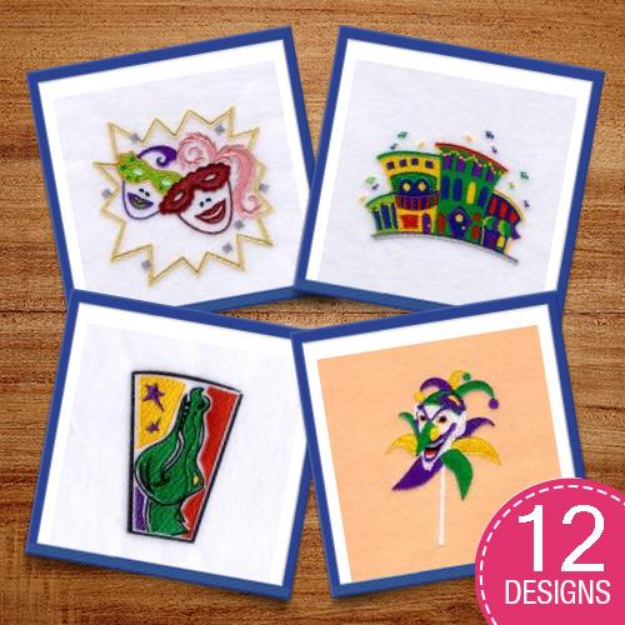 Picture of Mardi Gras Embroidery Design Pack