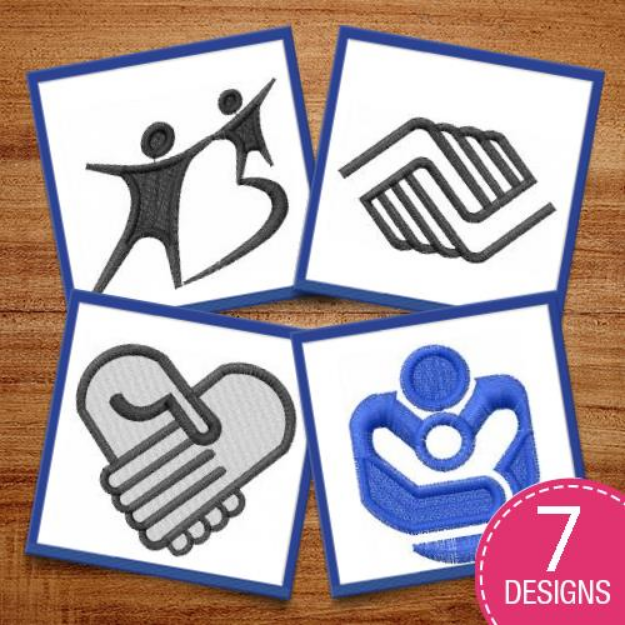Picture of Community Icons Embroidery Design Pack