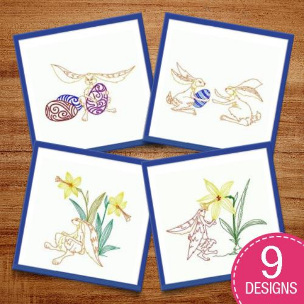 Picture of Easter Flowers & Bugs Embroidery Design Pack