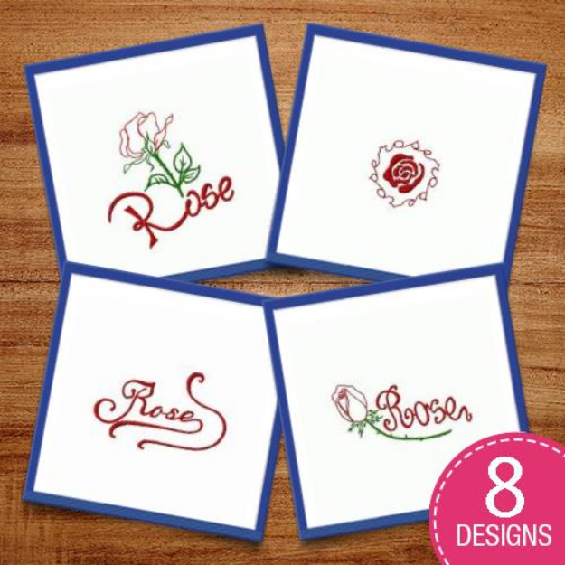 Picture of Roses Embroidery Design Pack