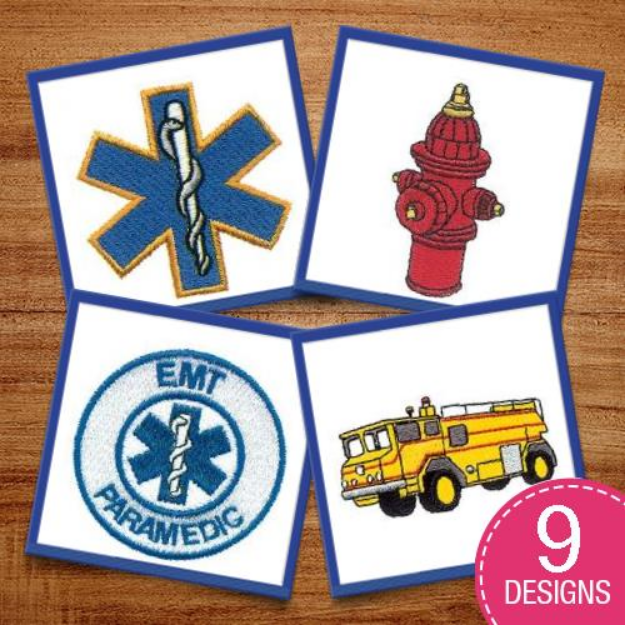 Picture of Fire & Rescue Embroidery Design Pack