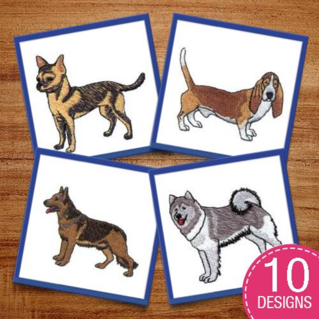 Picture of Dog & Cat Embroidery Design Pack