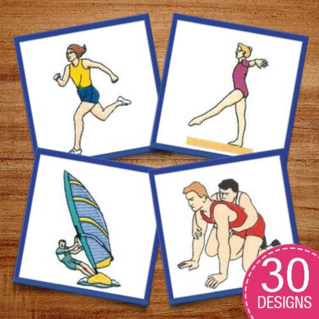 Picture of Sports Figure Pk #1 Embroidery Design Pack