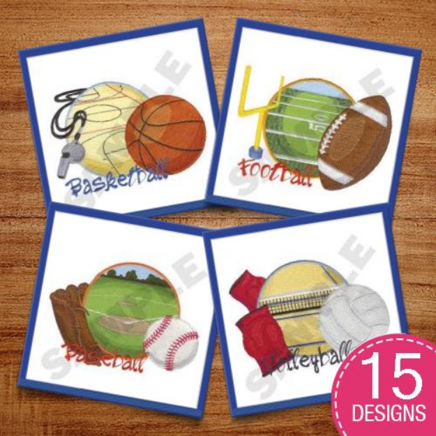 Picture of Sports Pk #48 Embroidery Design Pack