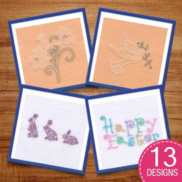Picture of Easter Swirls Embroidery Design Pack