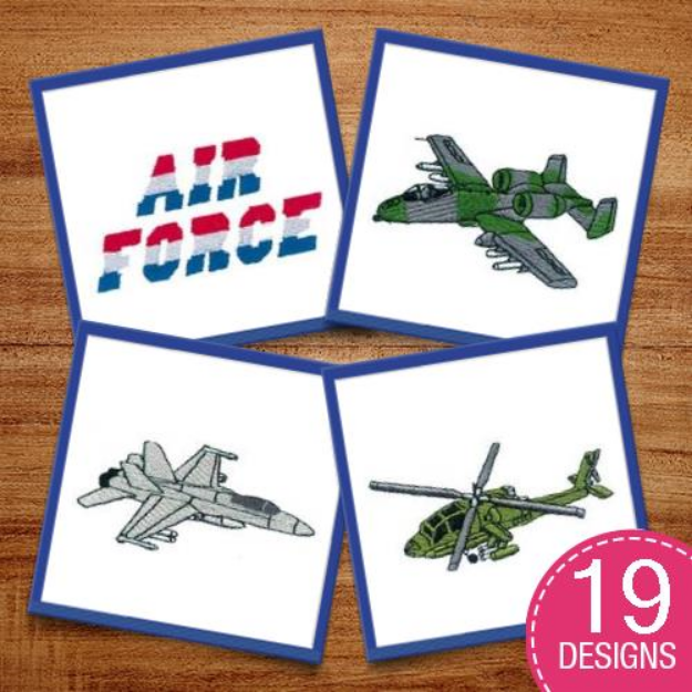 Picture of Air Crafts Embroidery Design Pack