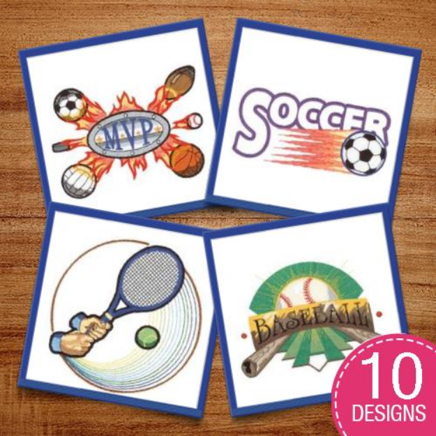 Picture of Sewin' Big 8 Sports Embroidery Design Pack
