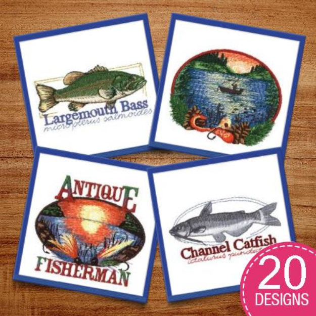 Picture of Fishing Memories Embroidery Design Pack