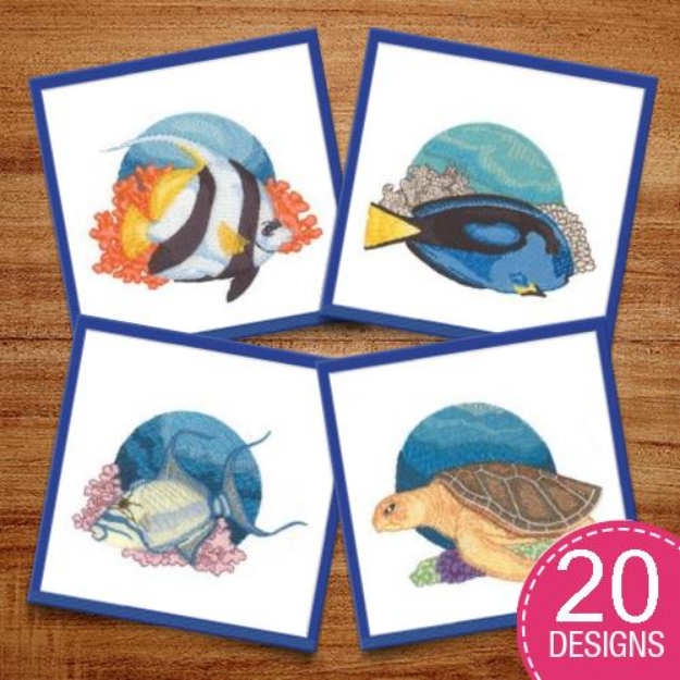 Picture of Sea Life Embroidery Design Pack