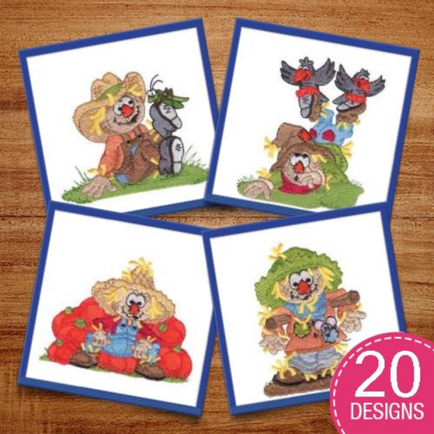 Picture of Scarecrows Embroidery Design Pack