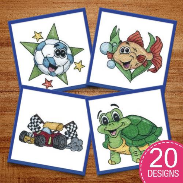 Picture of Fun For Boys Embroidery Design Pack