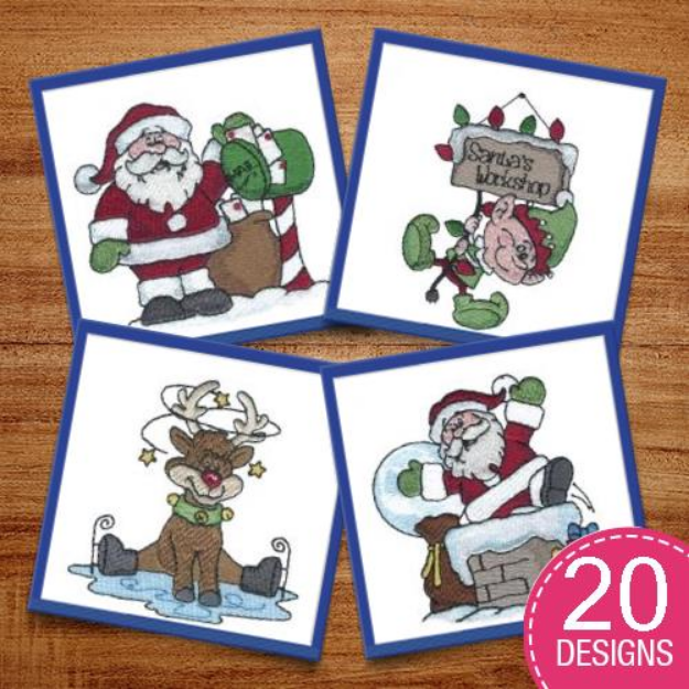 Picture of Santa & Friends Embroidery Design Pack