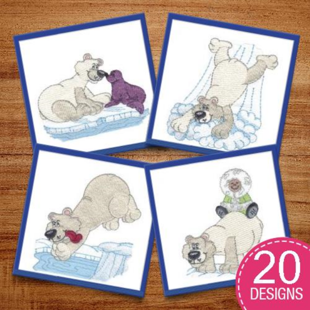 Picture of Polar Pals Embroidery Design Pack