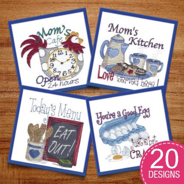 Picture of Kitchen Talk Embroidery Design Pack