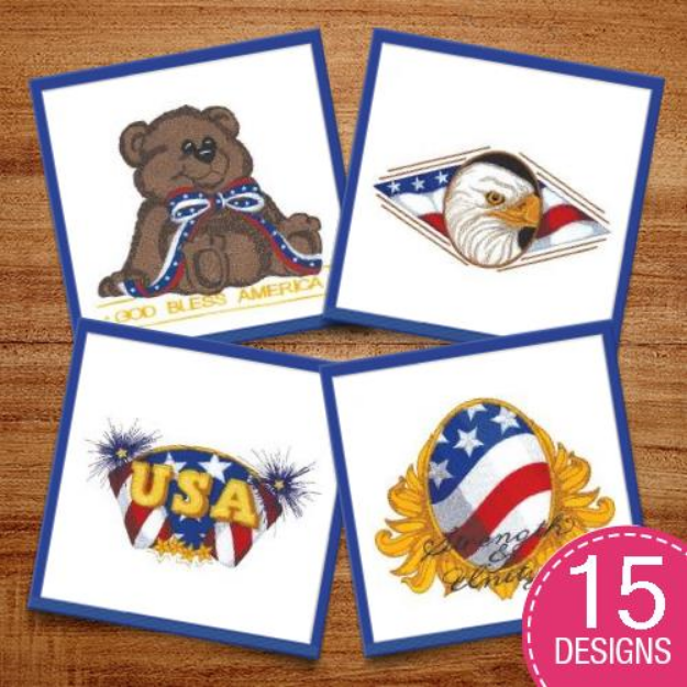 Picture of Patriotic Pack #5 Embroidery Design Pack